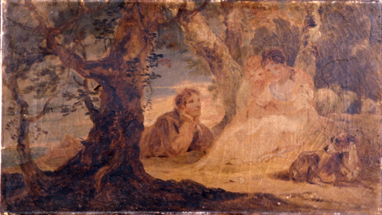 Figurer i et landskap av Francis Bourgeois
