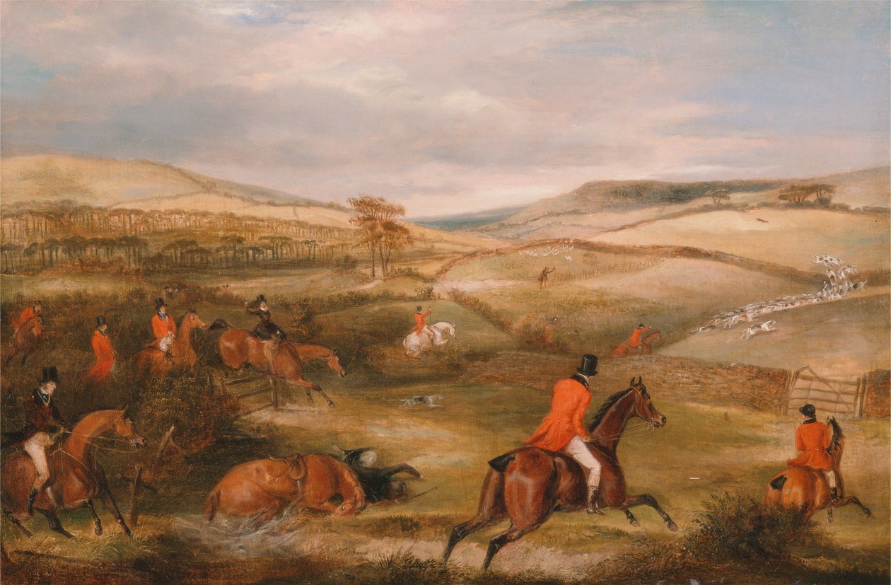 The Berkeley Hunt, 1842- The Chase av Francis Calcraft Turner
