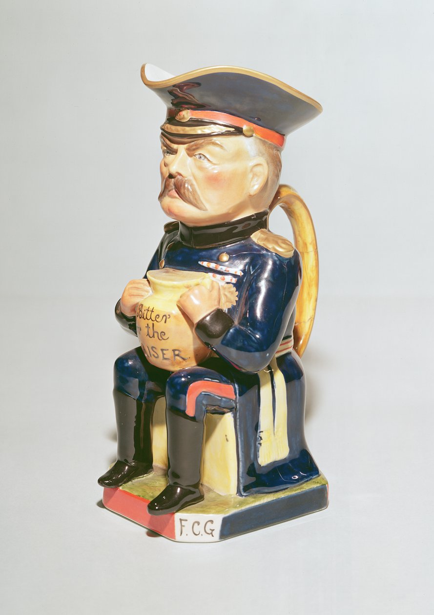 Lord Kitchener tobykanne, laget av Wilkinson, 1915 (keramikk) av Francis Carruthers Gould