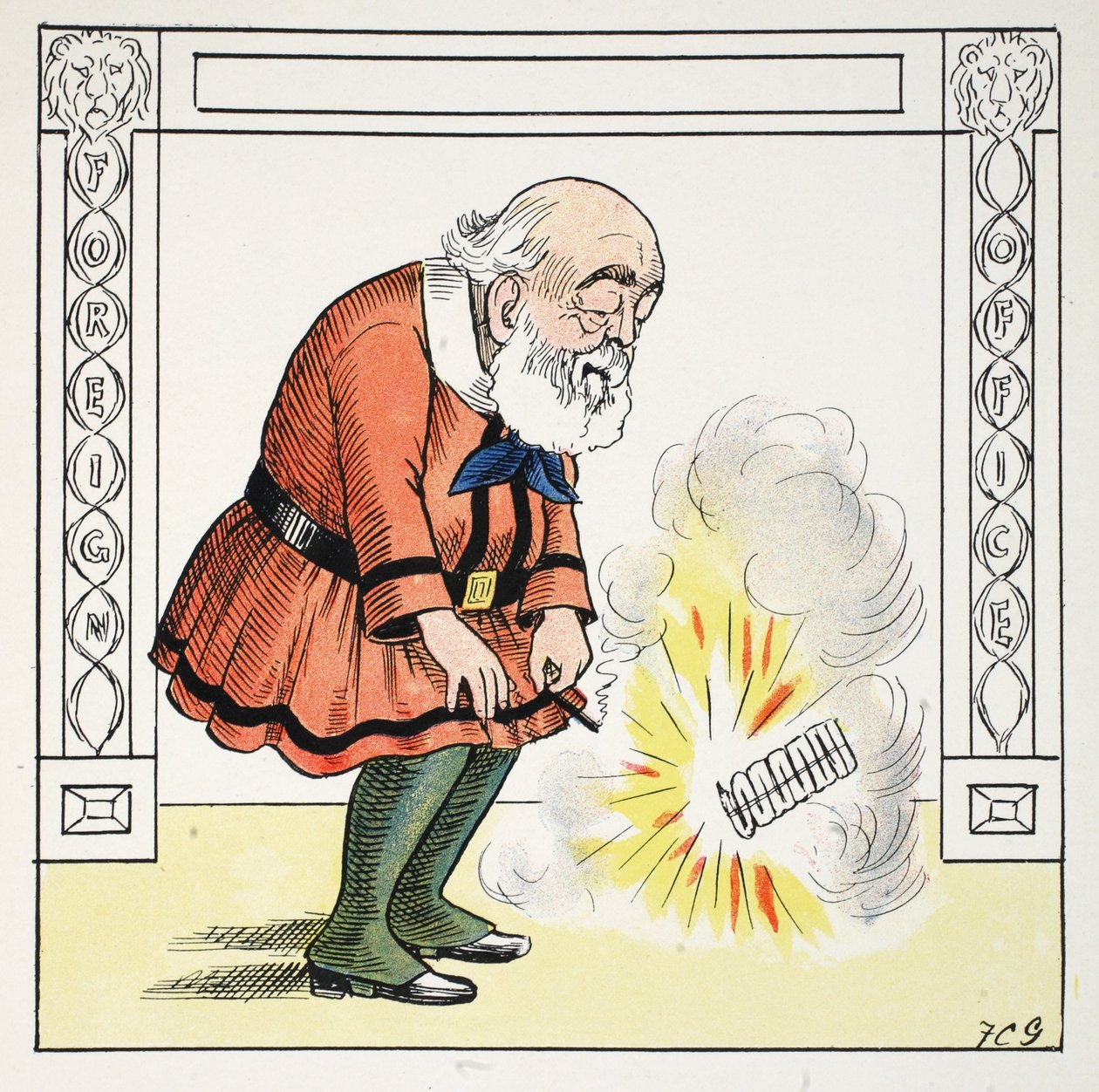 The Mark S, illustrasjon fra The Struwwelpeter Alphabet, vers av Harold Begbie (1871–1929) av Francis Carruthers Gould