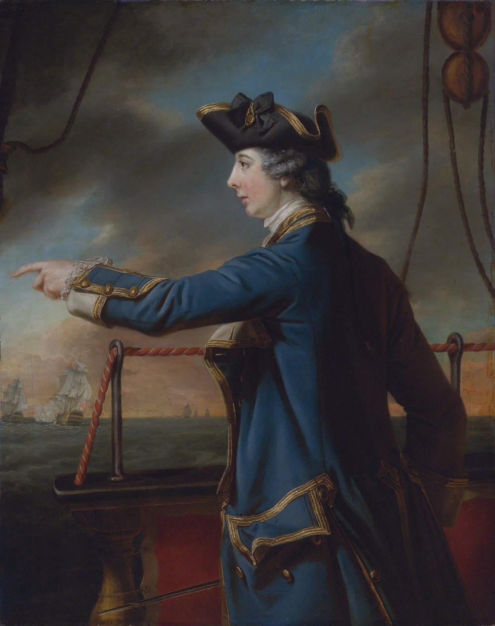 Edward Knowles (1742-1762), kaptein for HMS Peregrine av Francis Cotes