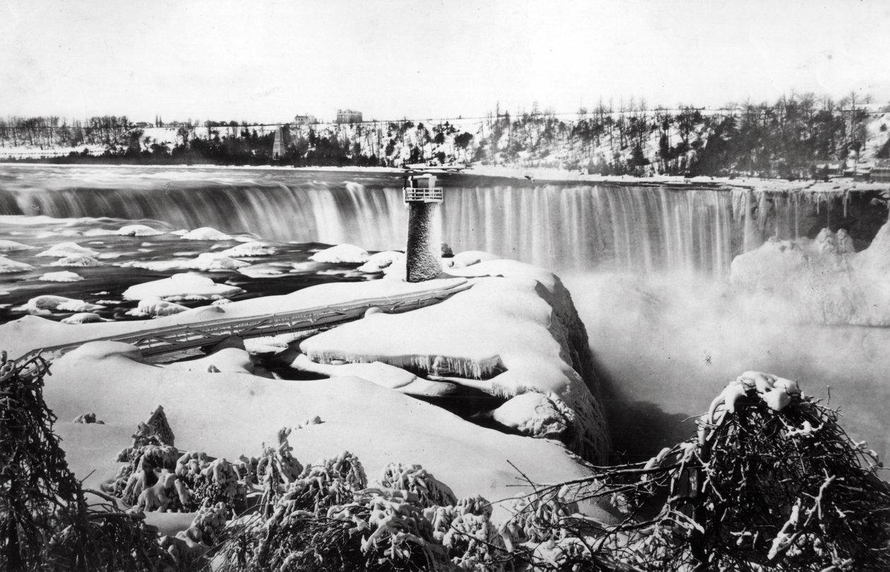 Niagra Falls in the Snow, ca. 1850-70 av Francis Frith