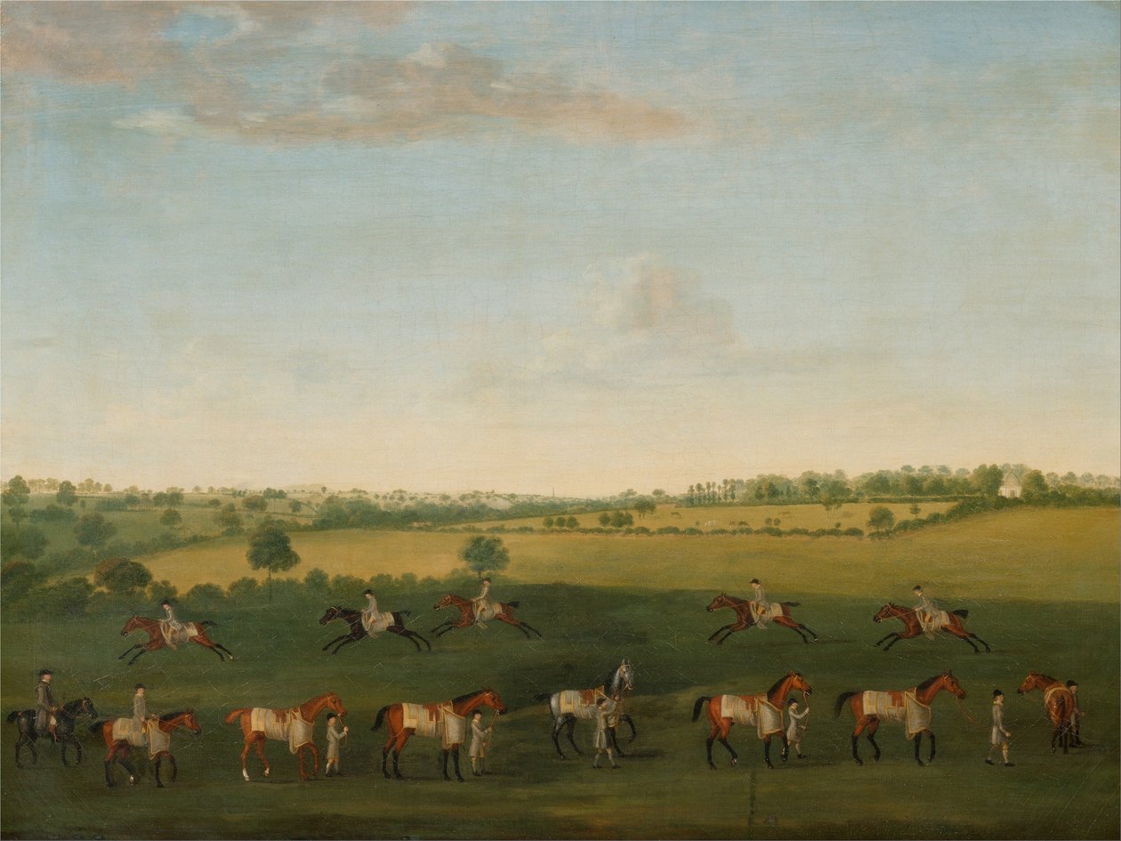 Sir Charles Warre Malets String of Racehorses at Exercise av J. Francis Sartorius