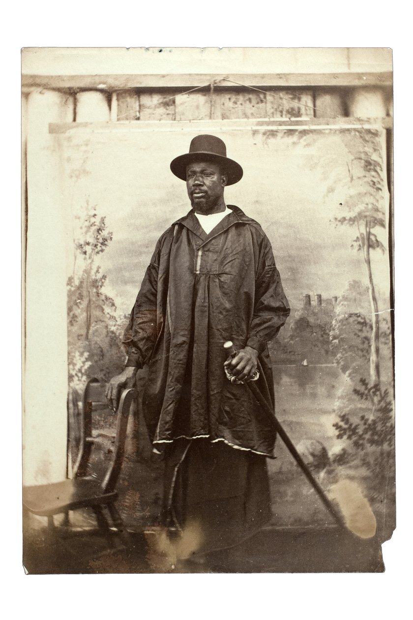 King of Brass, Nigeria, ca. 1875 (albumtrykk) av Francis W. Joaque