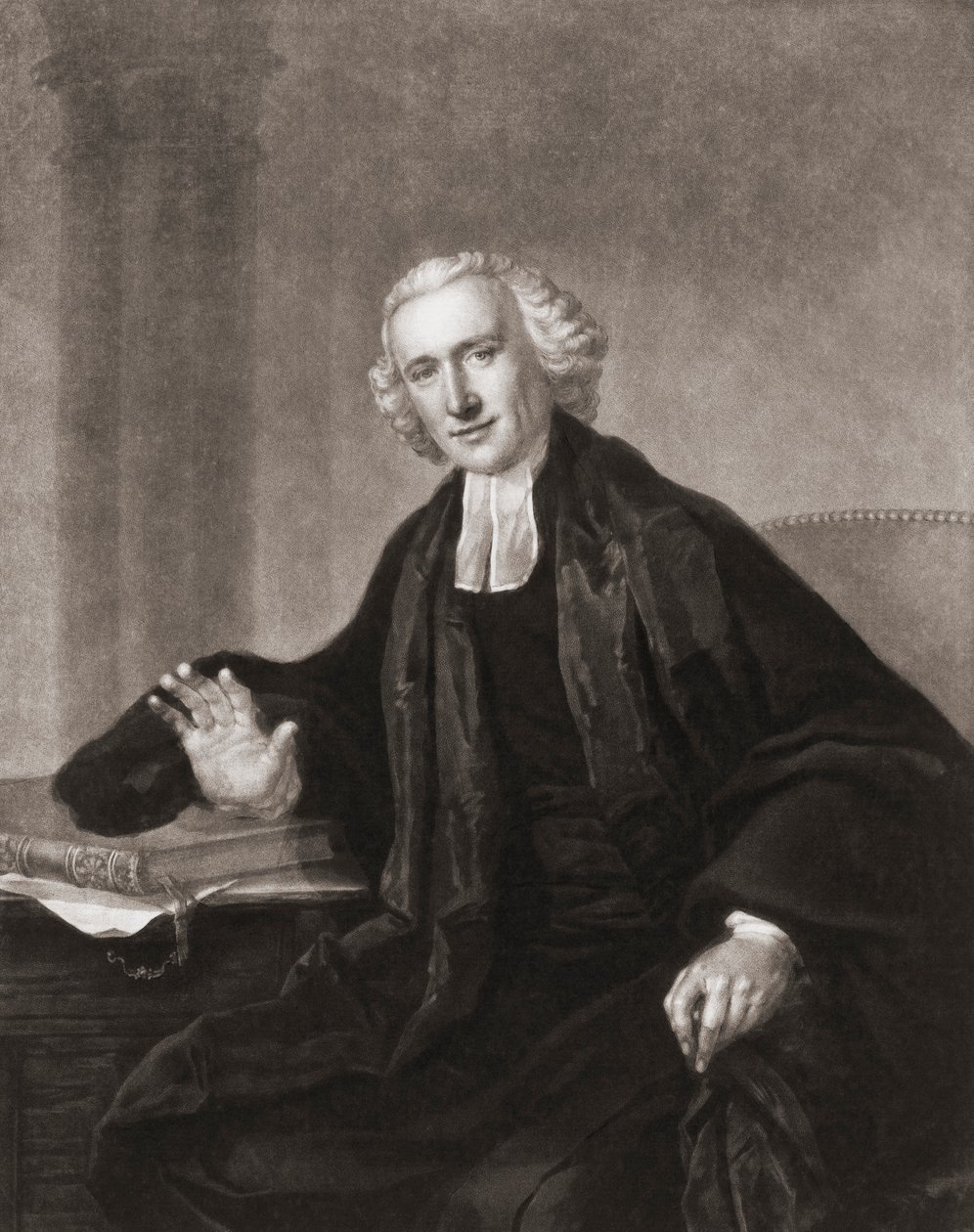 William Romaine. Portrett. (skrive ut) av Francis (after) Cotes