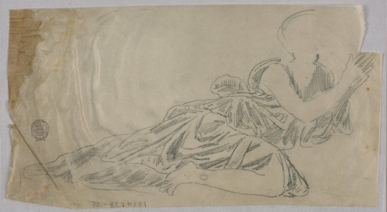 Draperistudie av Francis Augustus Lathrop