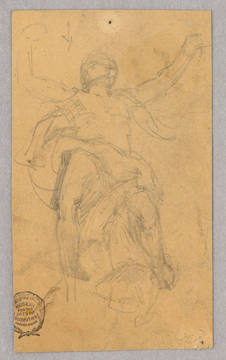 Figurstudie for veggmaleri av Francis Augustus Lathrop