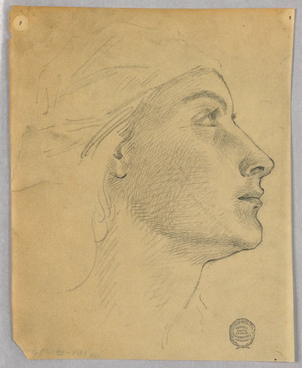 Hodet til en kvinne av Francis Augustus Lathrop