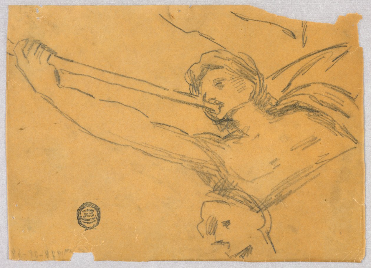 Skisse for en engel av Francis Augustus Lathrop