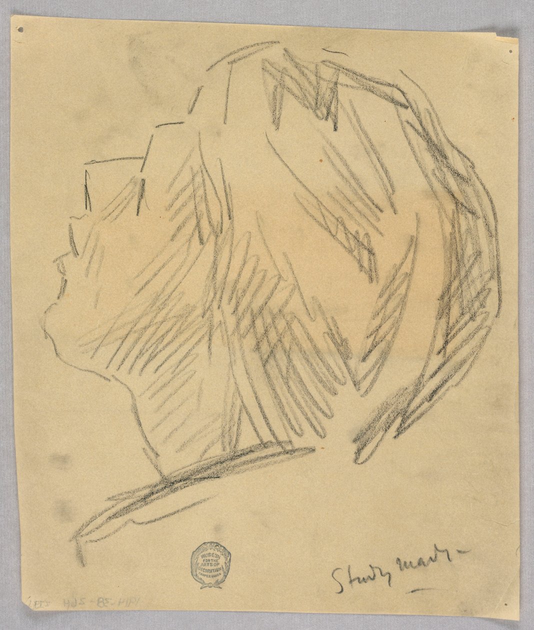 Skisse av et kvinnehode av Francis Augustus Lathrop