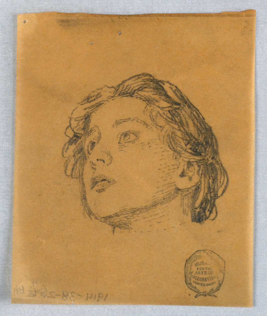 Skisse av et kvinnehode av Francis Augustus Lathrop