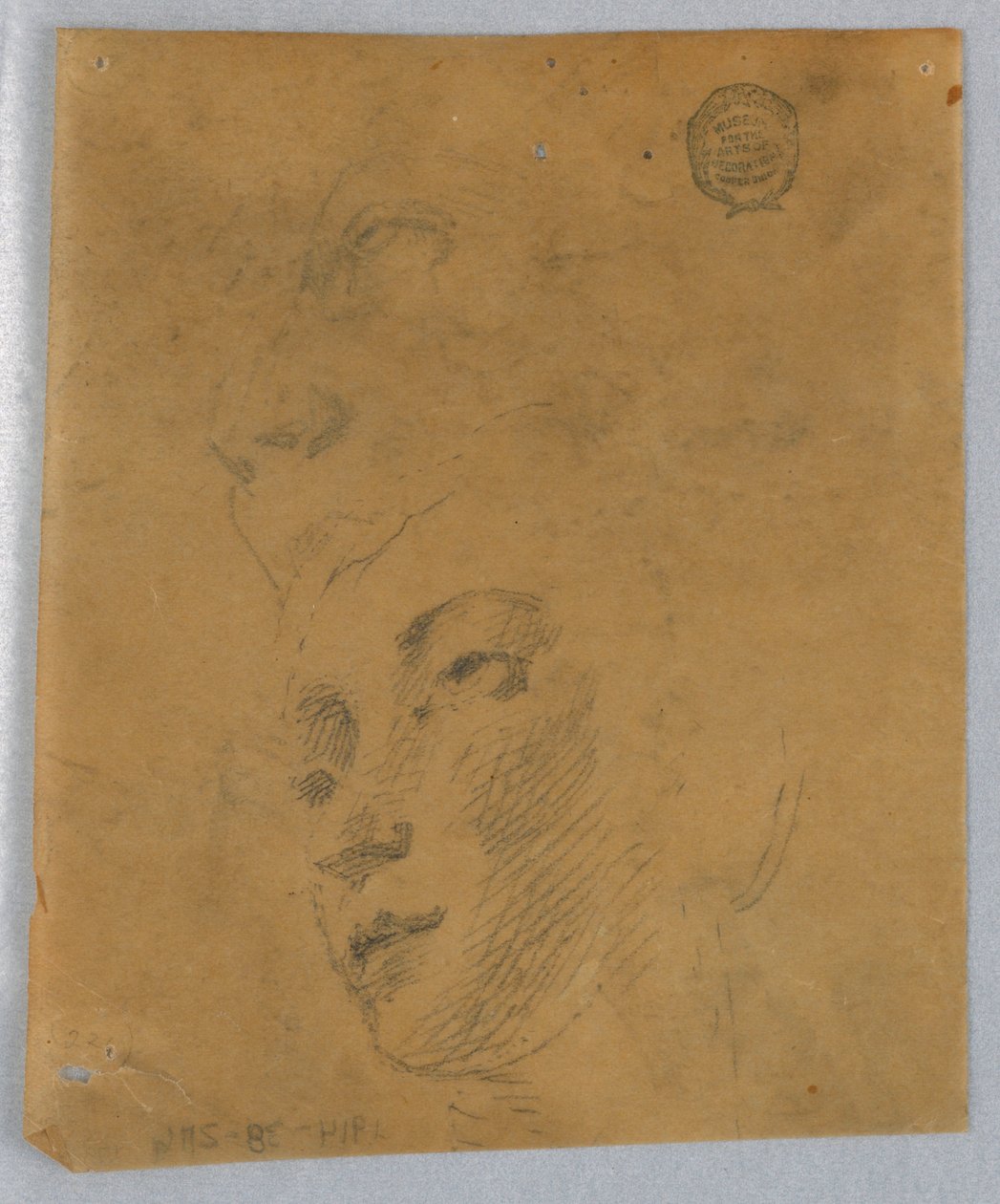 Skisse av et kvinnehode av Francis Augustus Lathrop