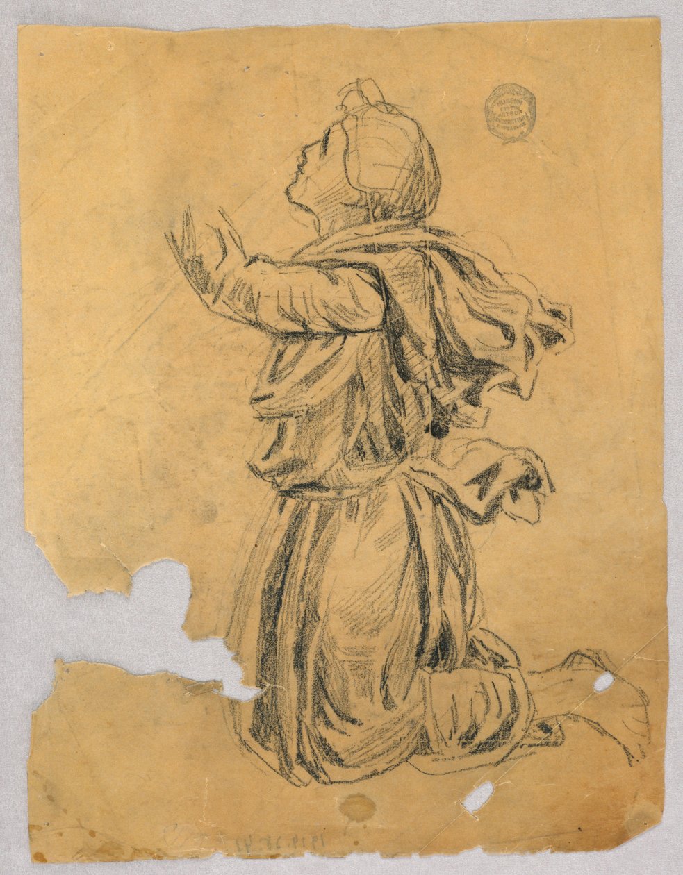 Studie for en knelende kvinne av Francis Augustus Lathrop