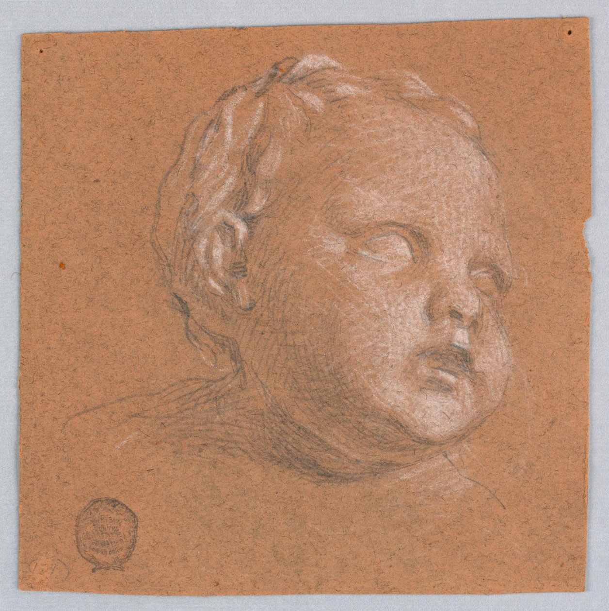 Studie av barnets hode av Francis Augustus Lathrop