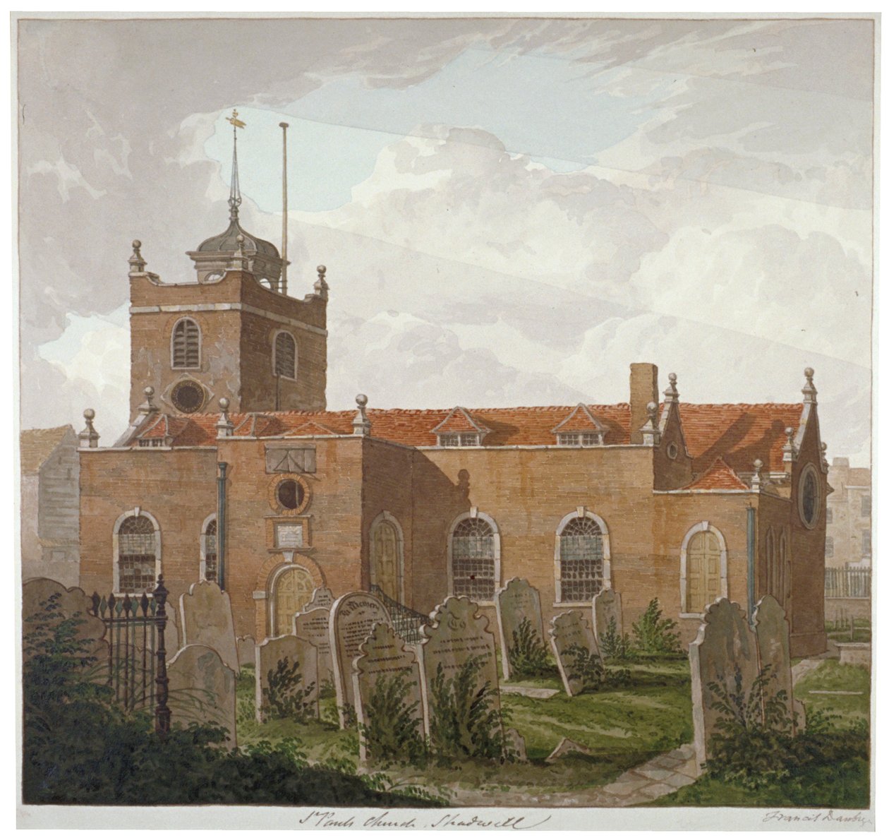 Church of St Paul, Shadwell, London, c1810 av Francis Danby