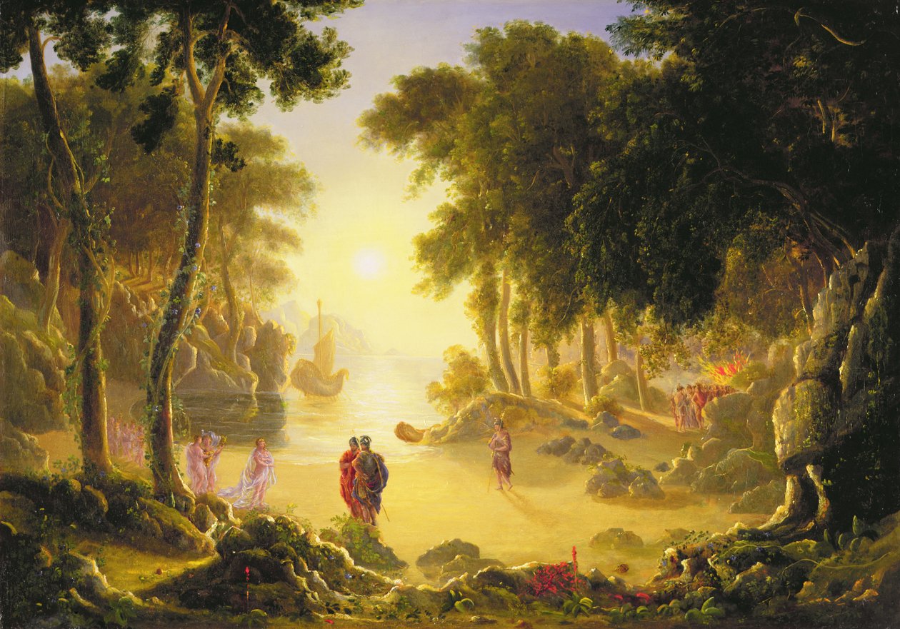 The Enchanted Island (olje på lerret) av Francis Danby