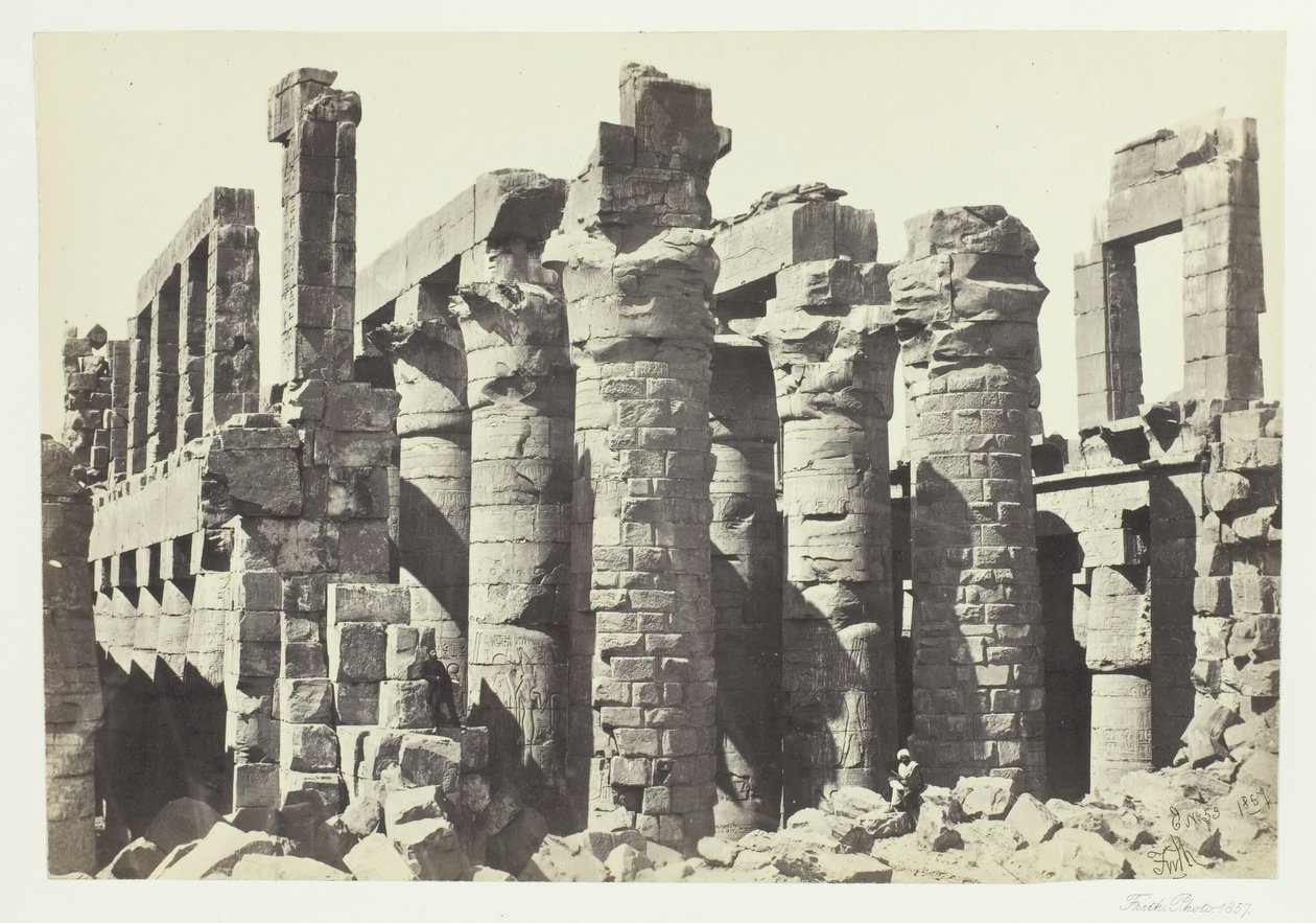 Hall of Columns, Karnac, 1857. av Francis Frith