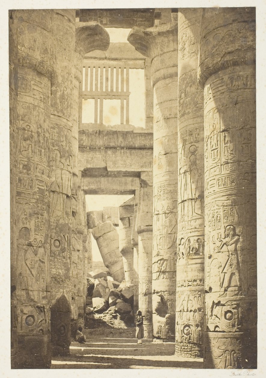 Interiør i Hall of Columns av Francis Frith