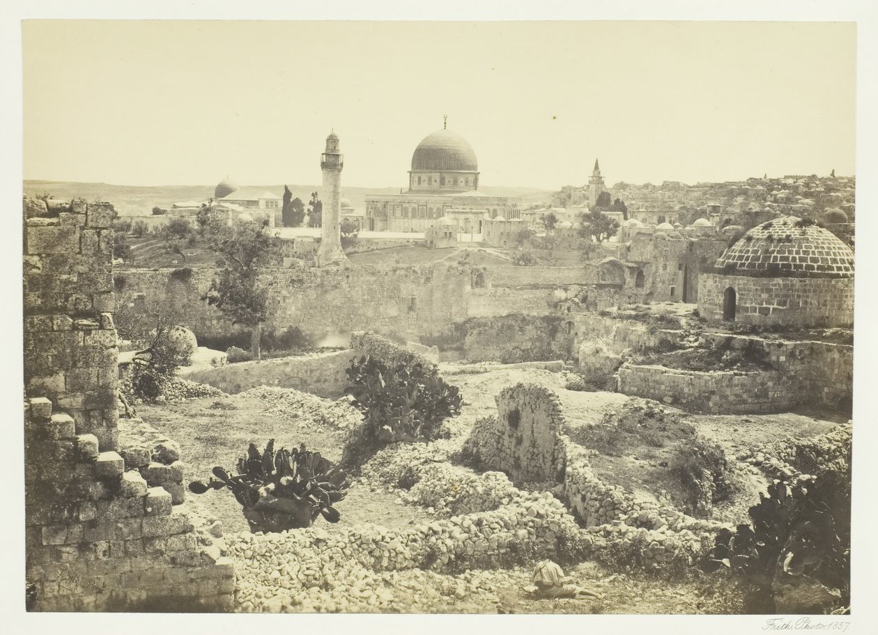 Jerusalem fra bymuren, 1857. av Francis Frith
