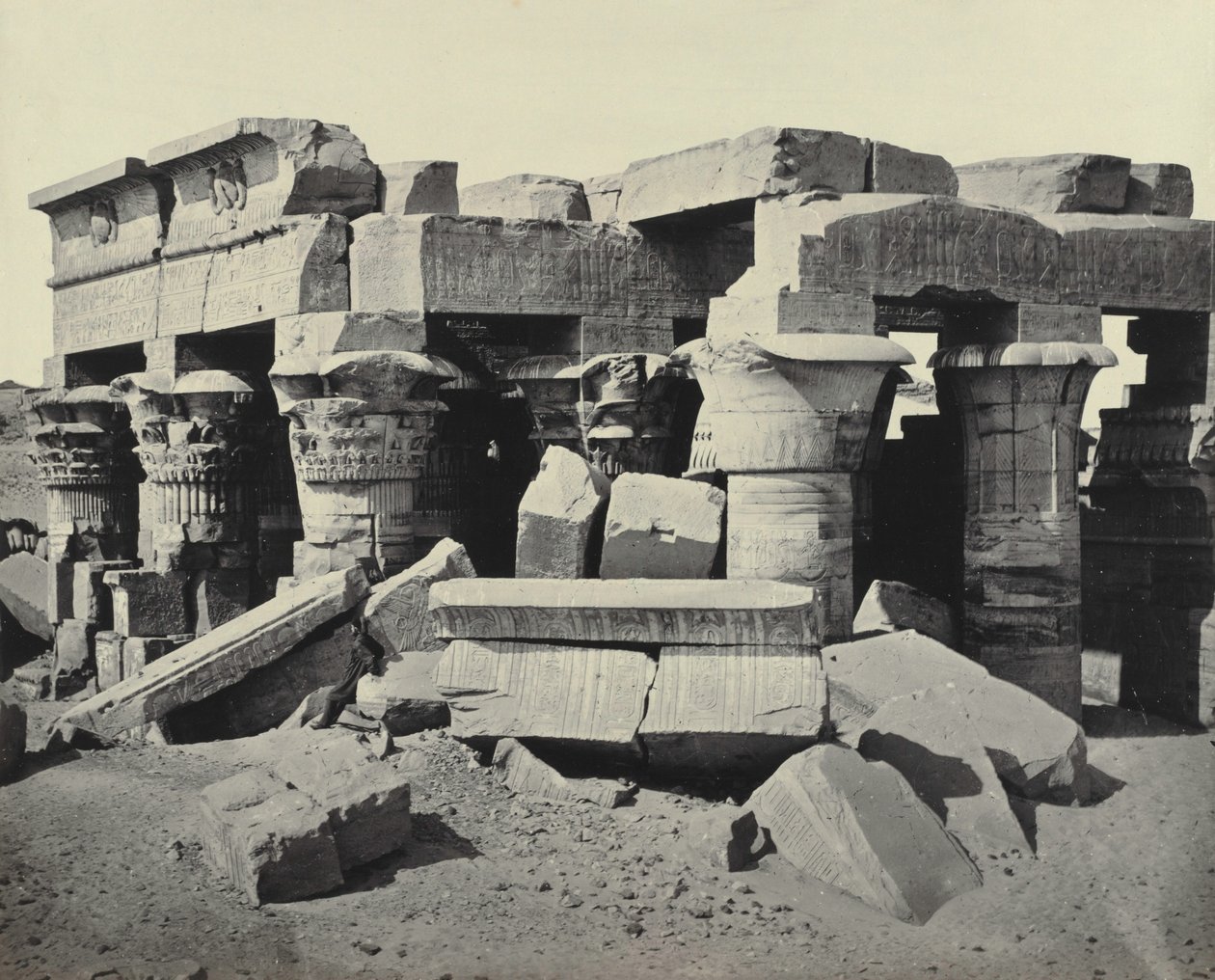 Kom Ombo, ca. 1858. av Francis Frith