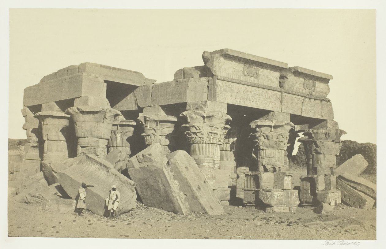 Kom til Ombo, Øvre Egypt, 1857. av Francis Frith
