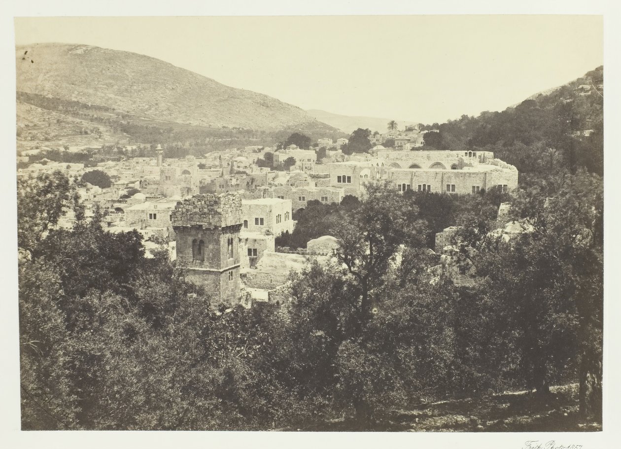 Nablous, The Ancient Shechem, 1857. av Francis Frith