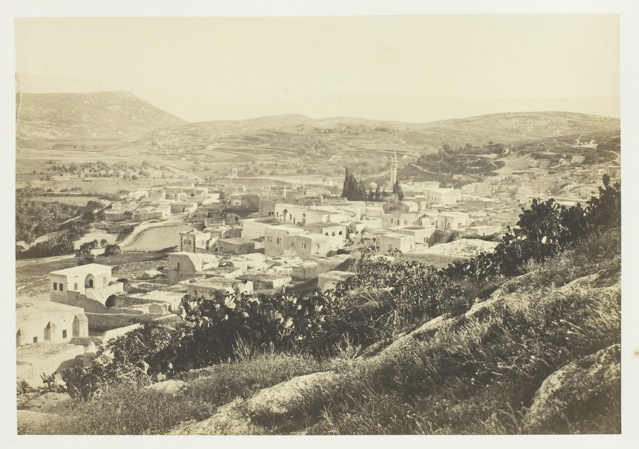 Nasaret, fra nordvest, 1857. av Francis Frith