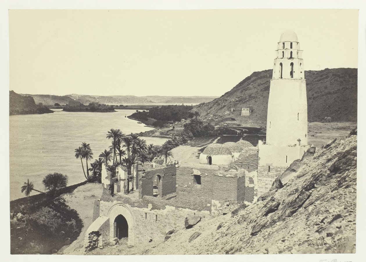 Ødelagt moské nær Philæ, 1857. av Francis Frith