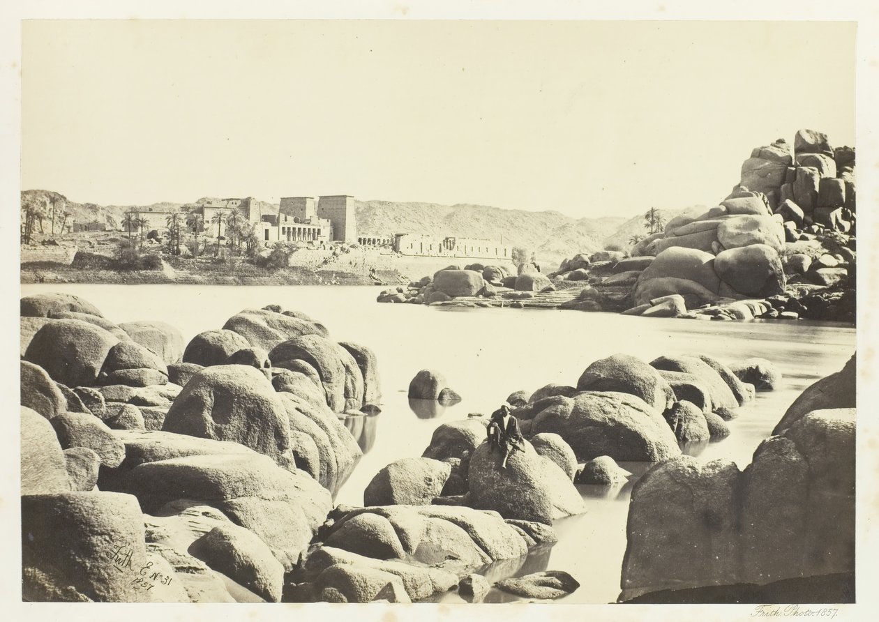 Tilnærmingen til Philæ, 1857. av Francis Frith