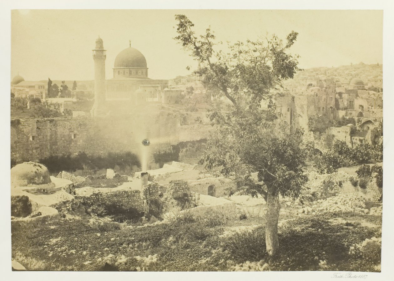 Moskeen i Omar, Jerusalem, 1857. av Francis Frith