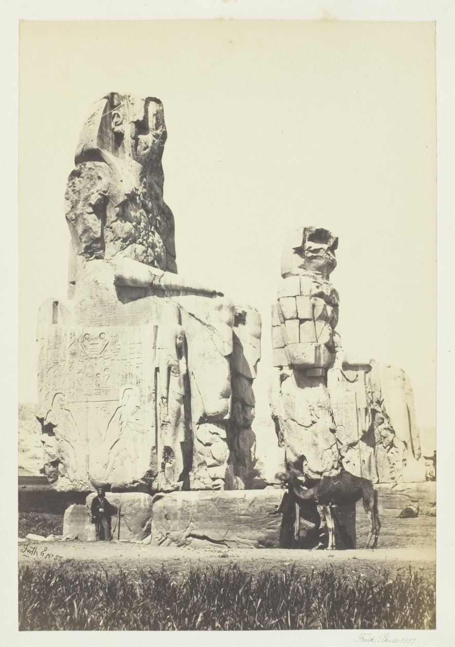Statuene av Memnon, Thebensletten av Francis Frith