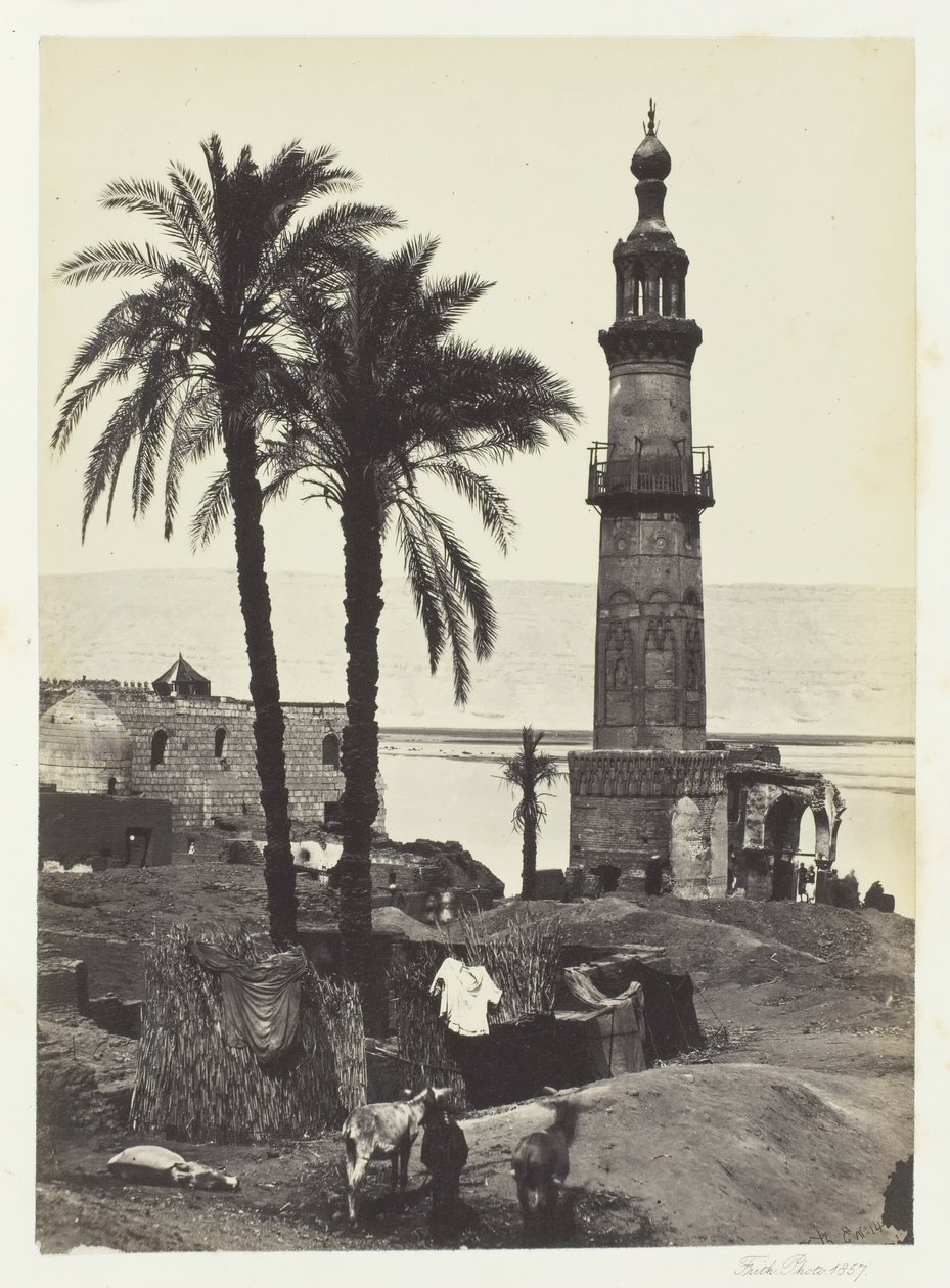Utsikt ved Girgeh, Øvre Egypt, 1857. av Francis Frith