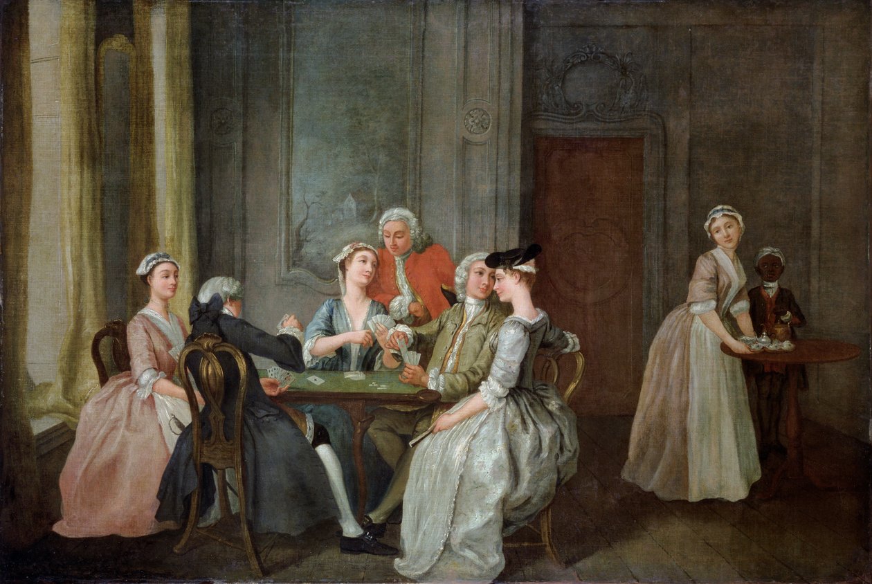 Spiller på Quadrille, 1740-50 av Francis Hayman