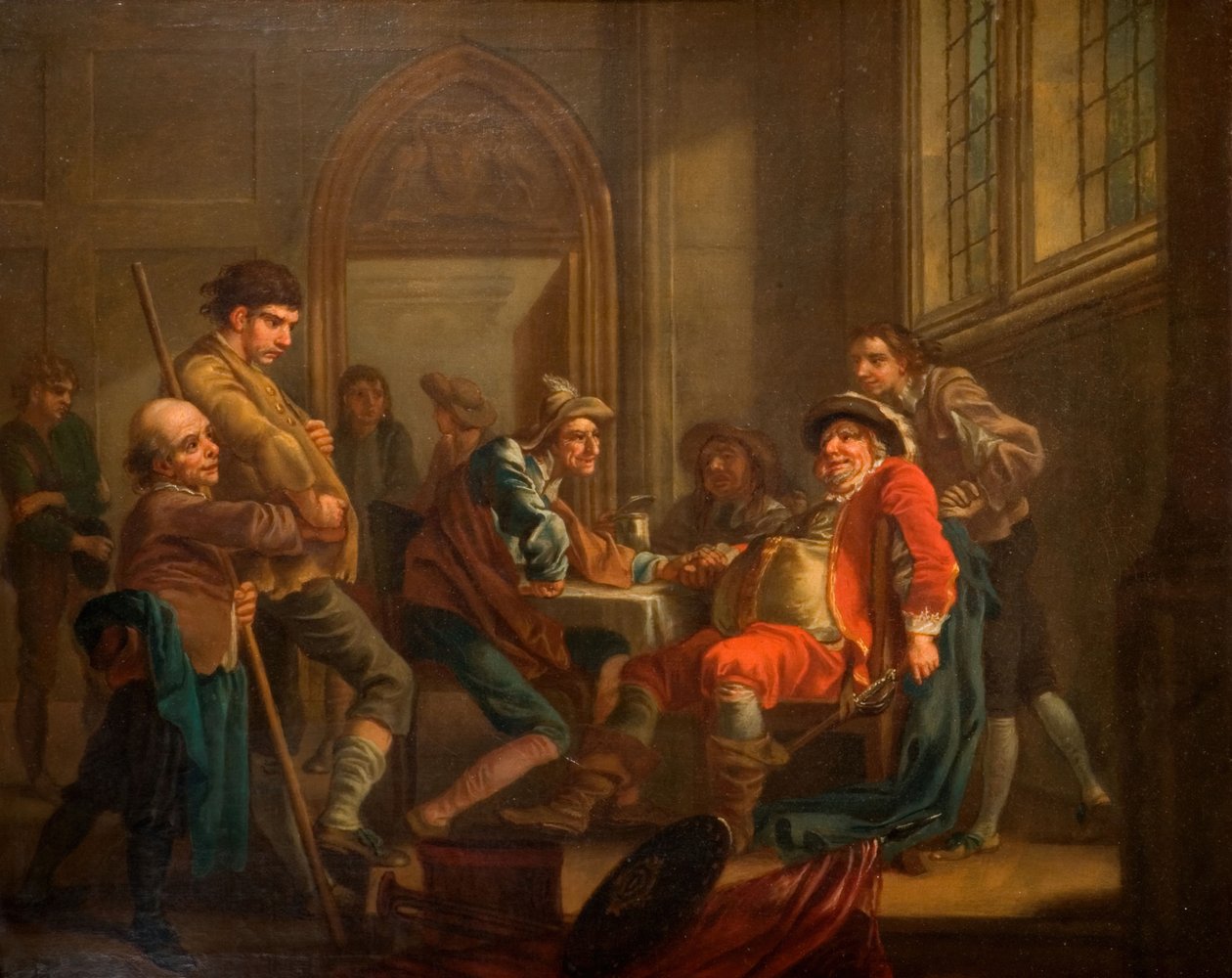 Sir John Falstaff Raising Recruits, 1765. av Francis Hayman