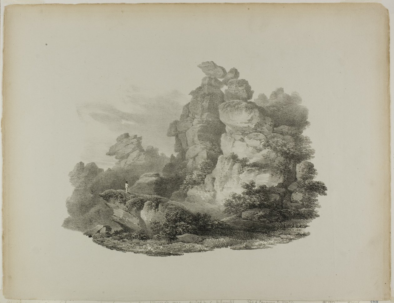 Brimham Rocks, nær Pateley Bridge Yorkshire av Francis Nicholson
