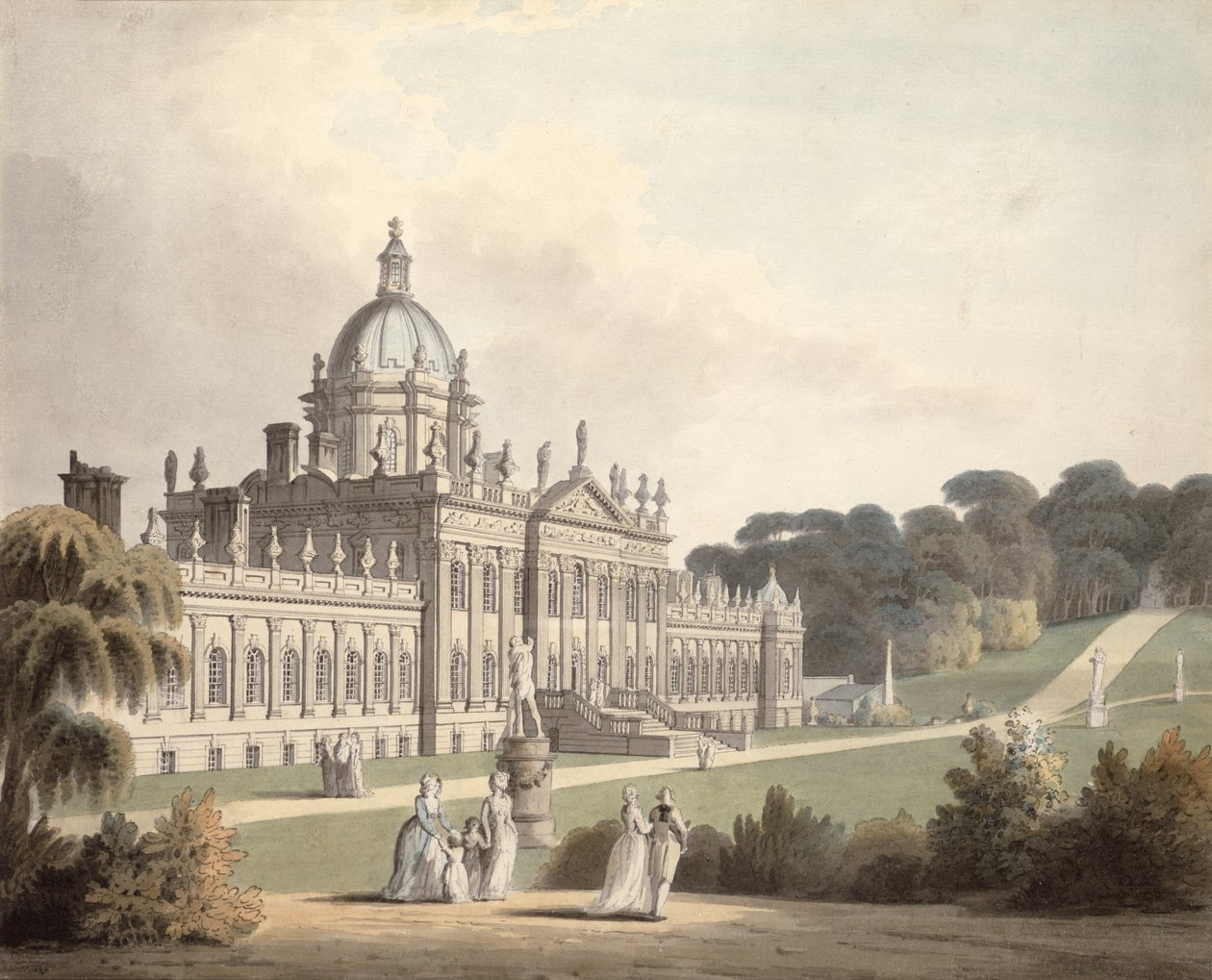 Castle Howard av Francis Nicholson