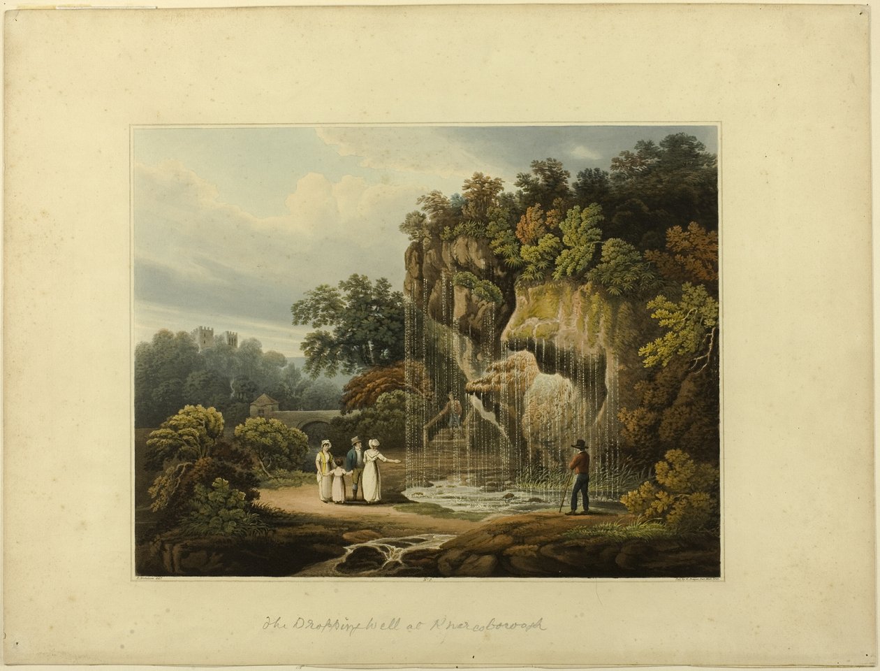 Droppebrønnen ved Knar Knarcsborough av Francis Nicholson