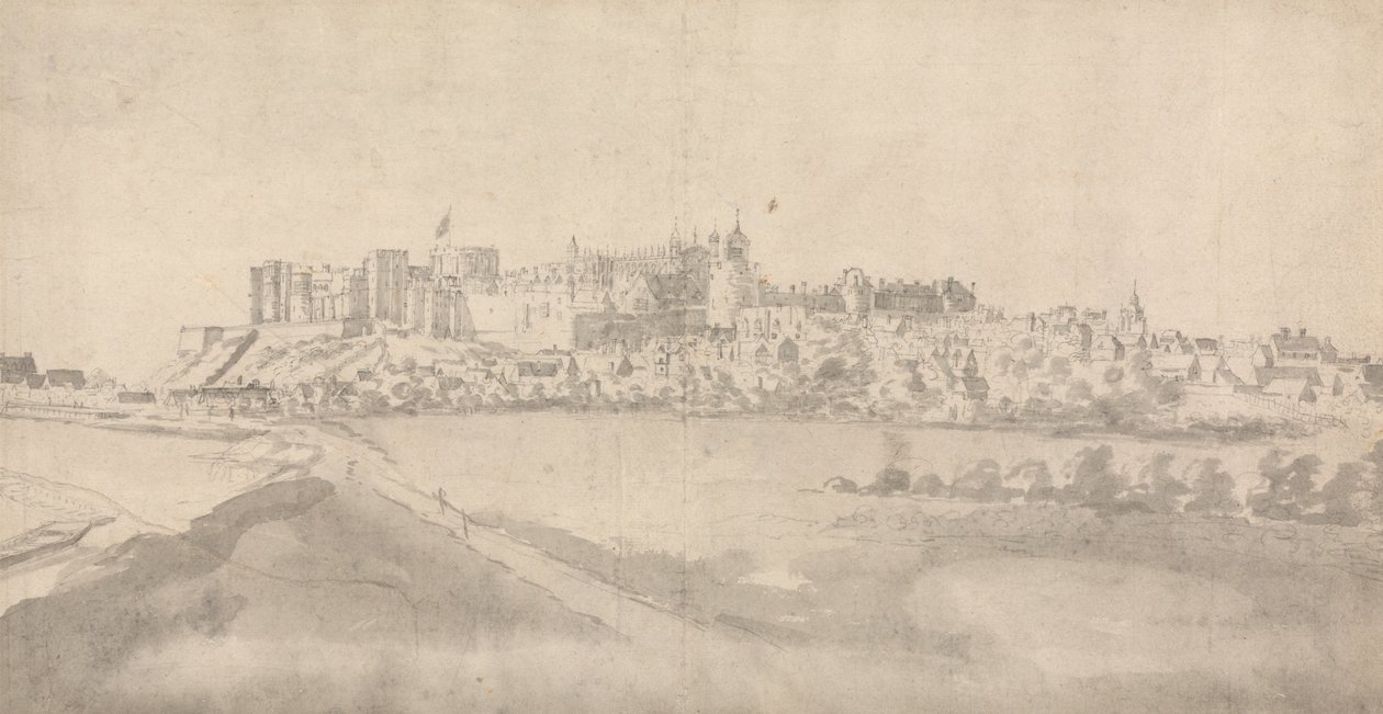 Utsikt over Windsor Castle av Francis Place