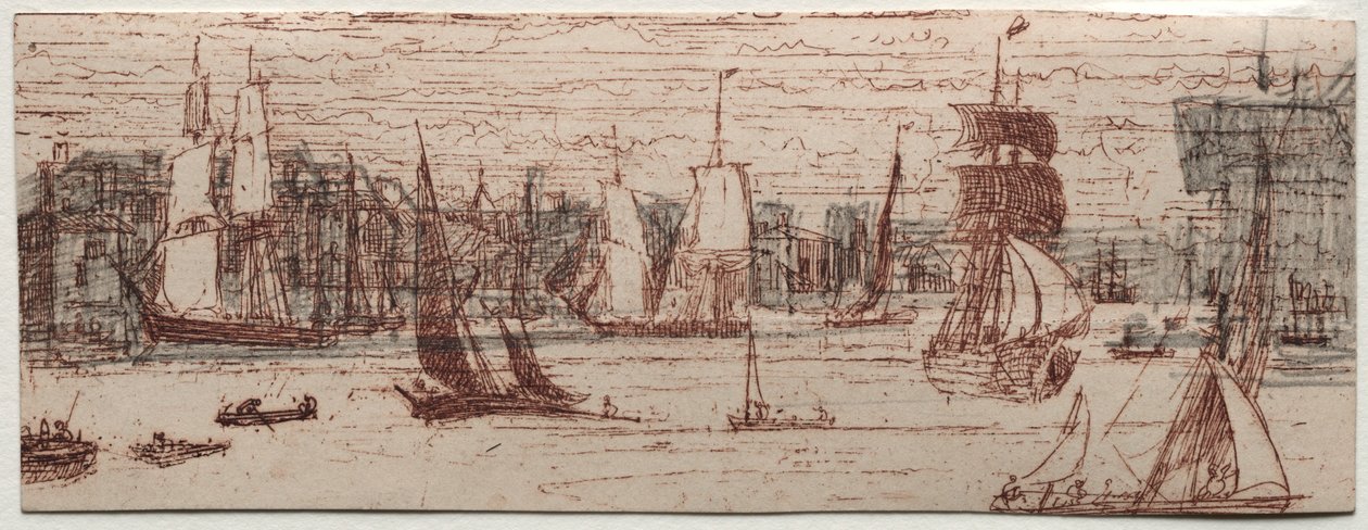 En skisse av Greenwich. av Francis Seymour Haden