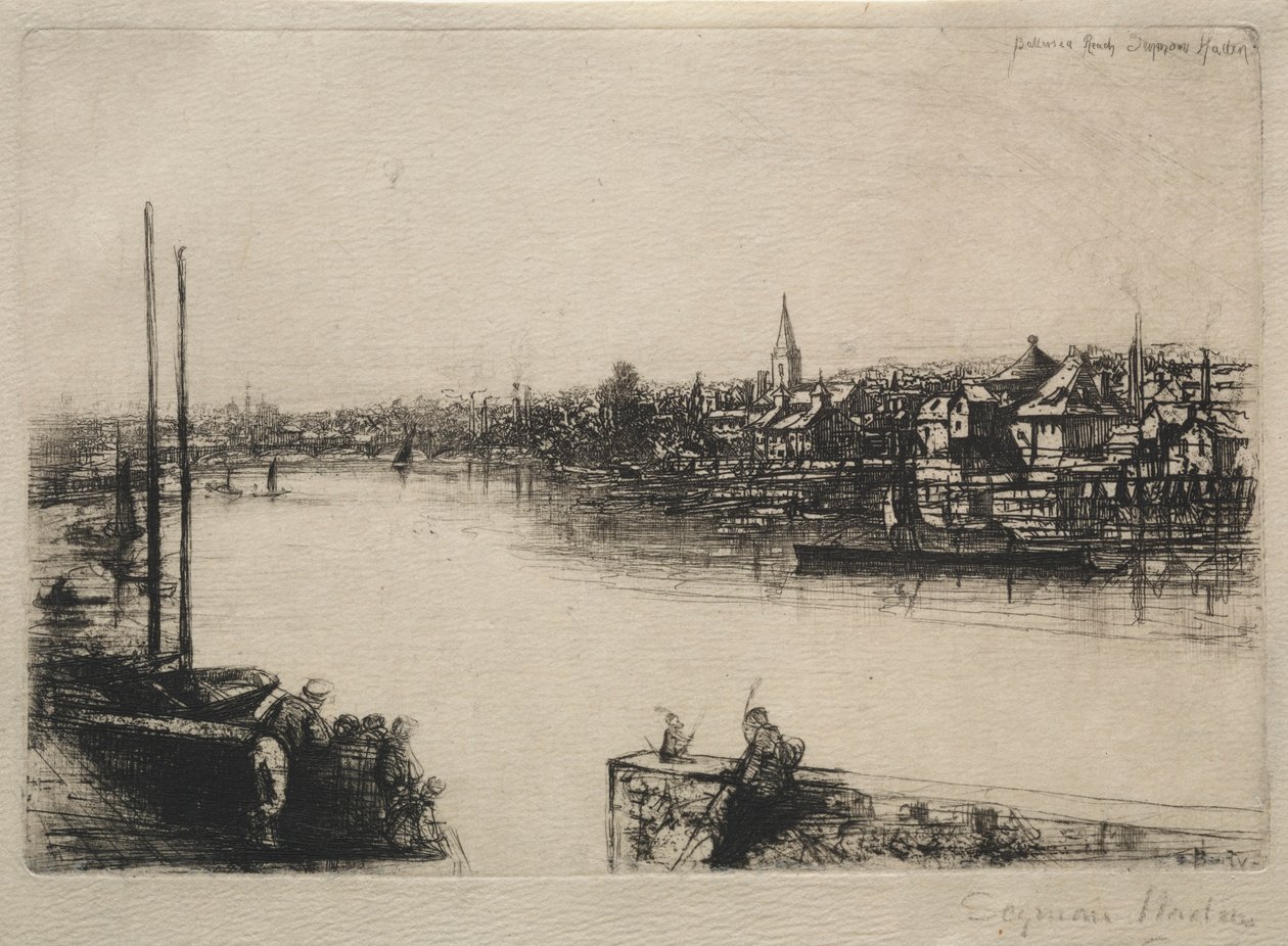 Battersea Reach, 1843. av Francis Seymour Haden