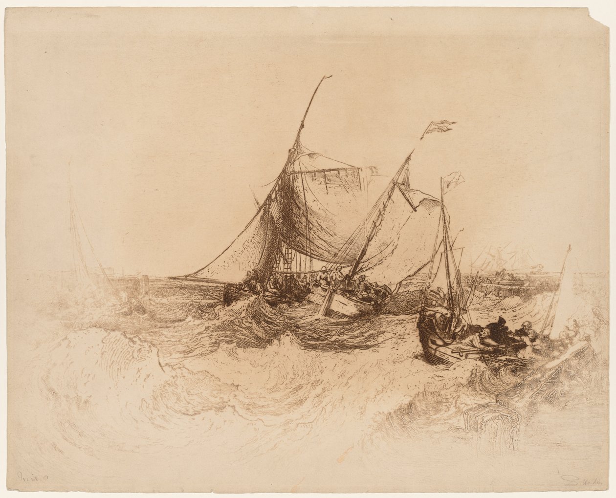 Calais brygge. av Francis Seymour Haden