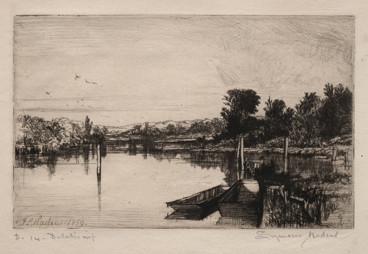 Egham, 1859. av Francis Seymour Haden