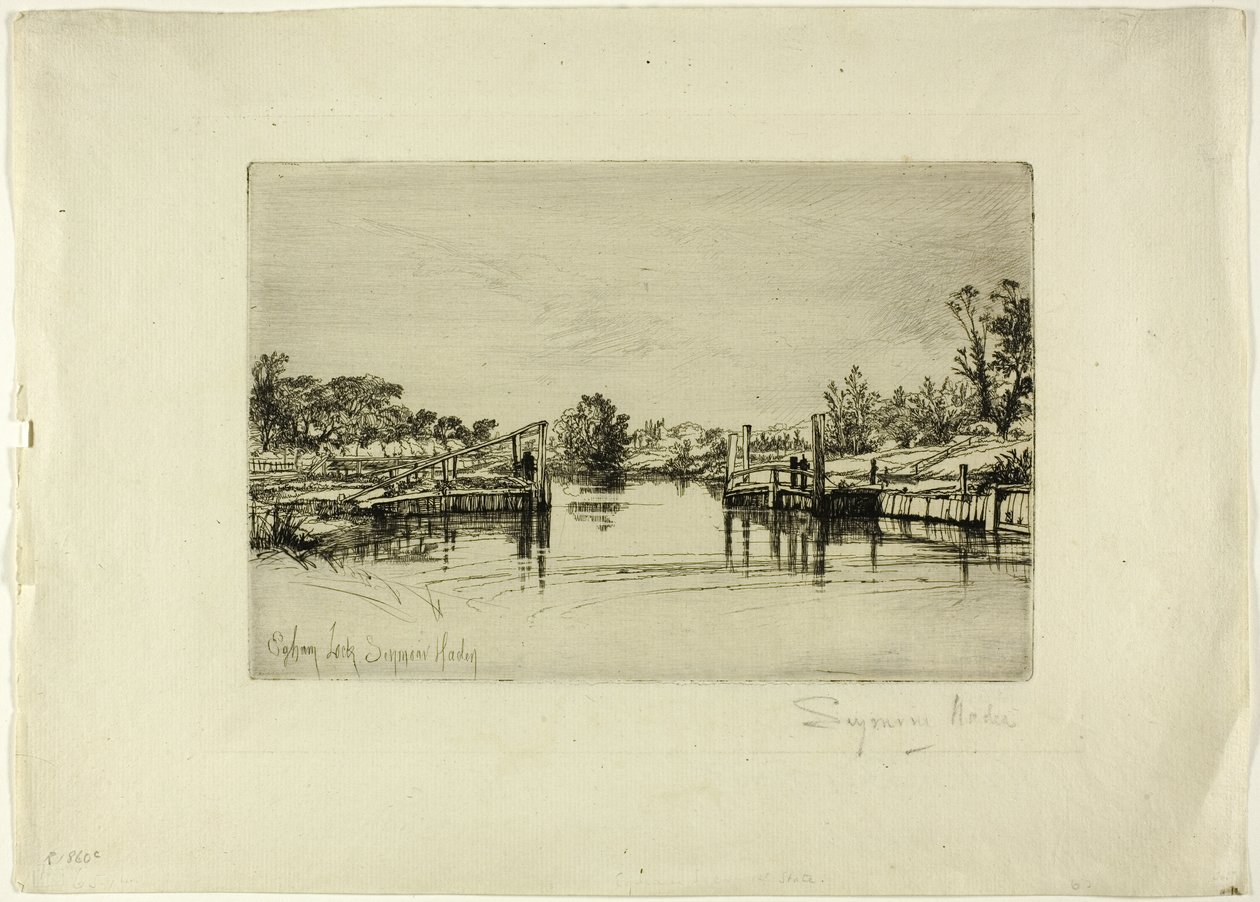 Egham Lock av Francis Seymour Haden