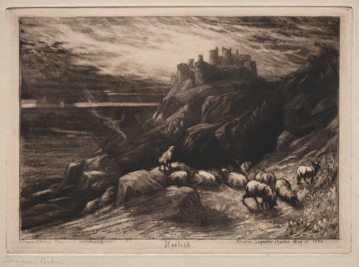 Harlech, 1880. av Francis Seymour Haden
