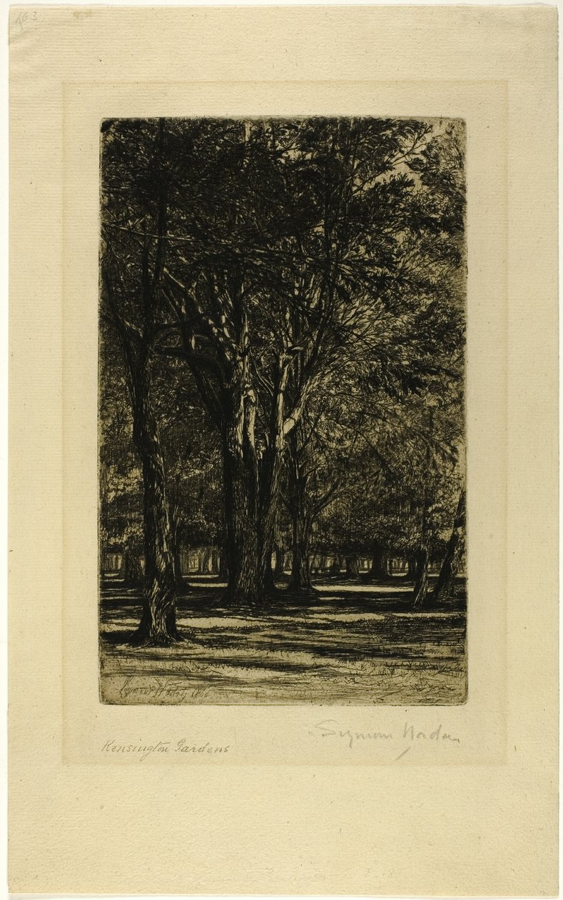Kensington Gardens, nr. II (stor tallerken) av Francis Seymour Haden