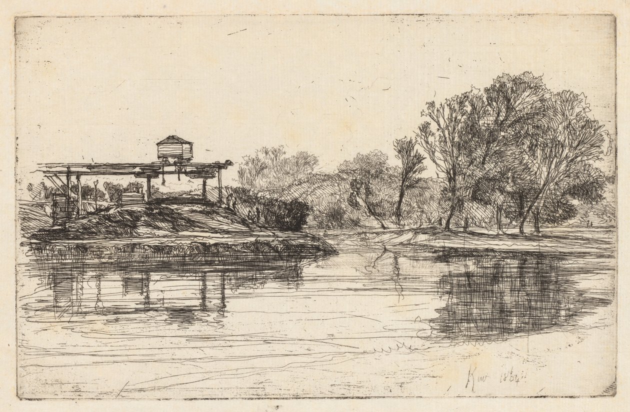Kew, 1864. av Francis Seymour Haden