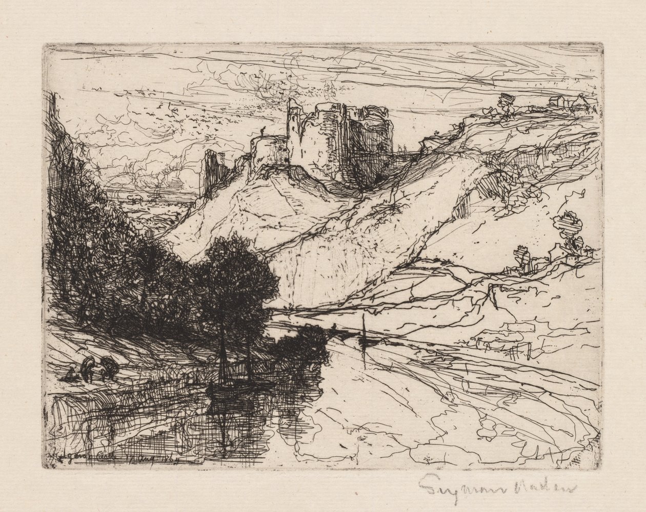 Kilgaren slott, 1864. av Francis Seymour Haden