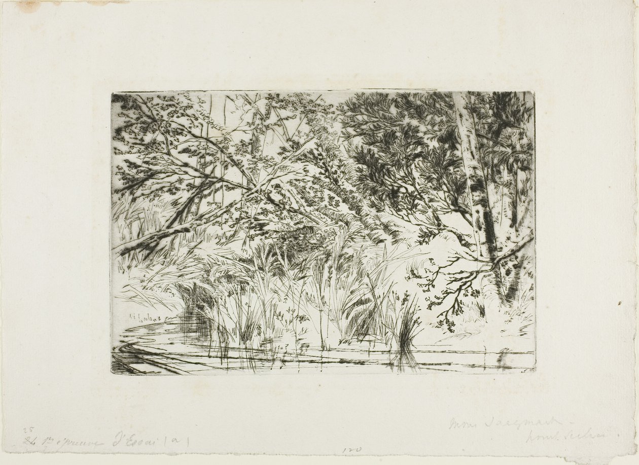 Munn av en bekk, nr. II av Francis Seymour Haden