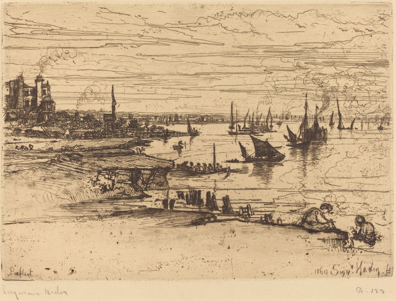 Overfor vertshuset, Purfleet av Francis Seymour Haden