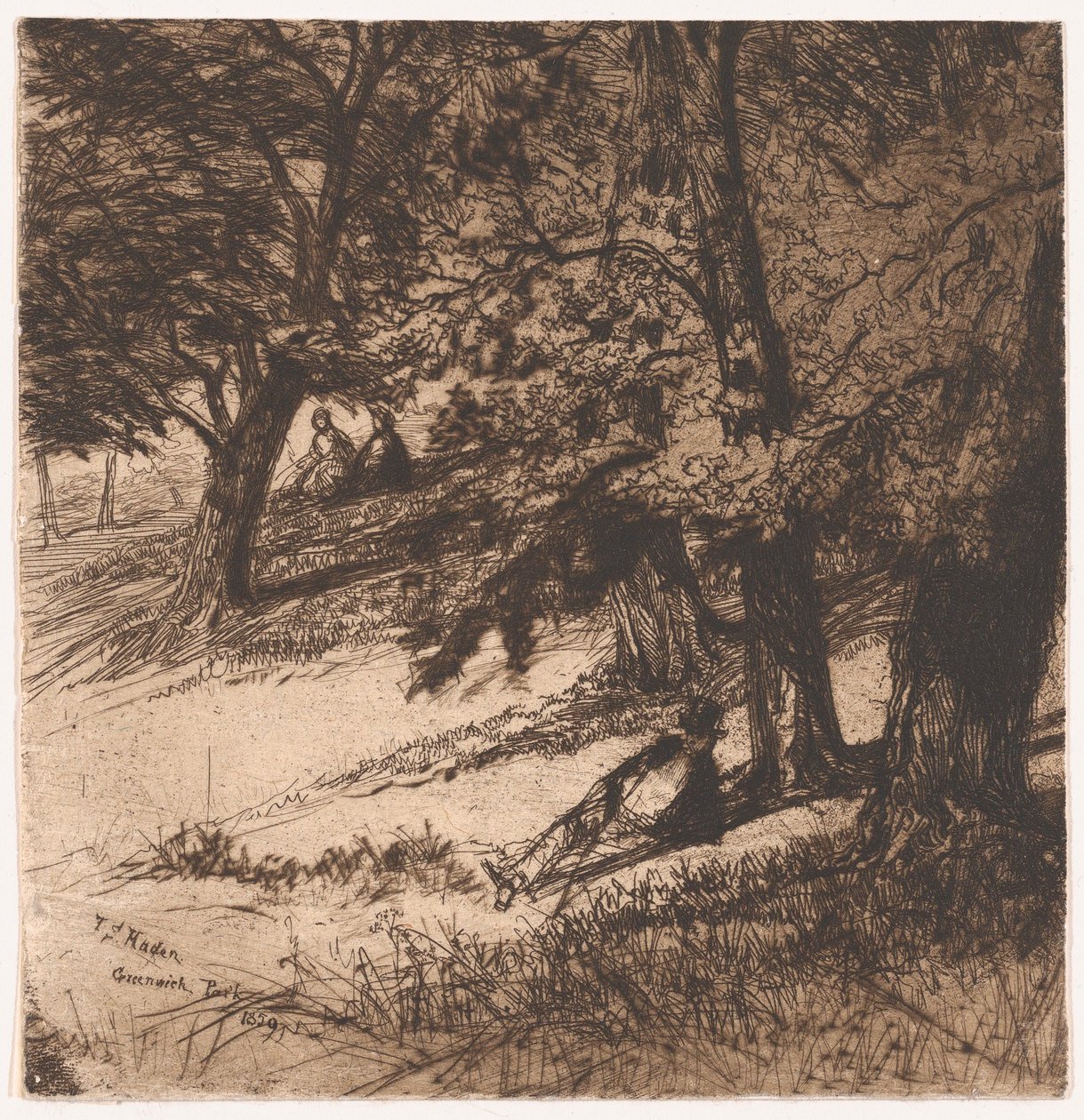 Under dekke av..., 1859., 1859. av Francis Seymour Haden